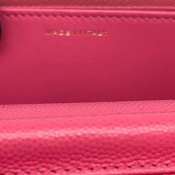 New CHANEL Classic Fuschia Pink Caviar Leather WOC Wallet On Chain Dust Bag Box - Picture 9 of 11